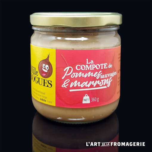 Compote de pommes sauvages & marrons – 360g